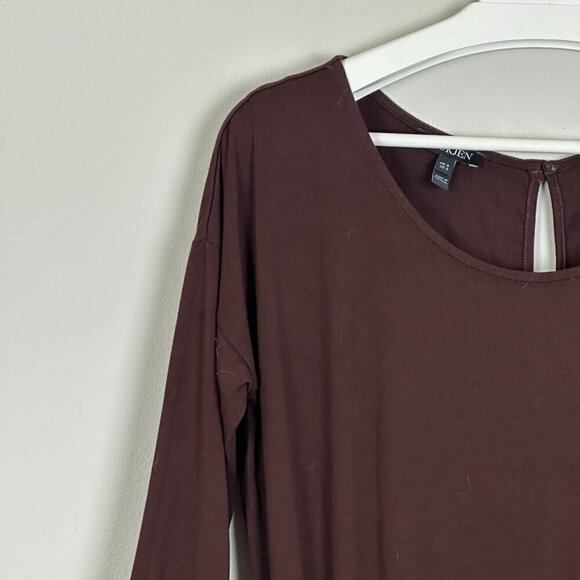 Baukjen Long Sleeve Tie Waist Jumpsuit Chocolate Brown - Picture 3 of 9